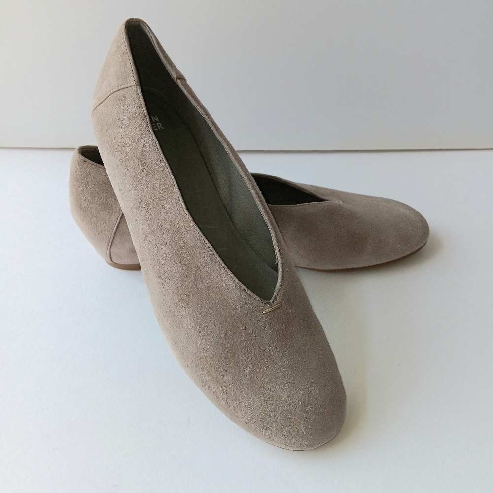 Eileen Fisher Taupe Suede Hidden Wedge Size 11